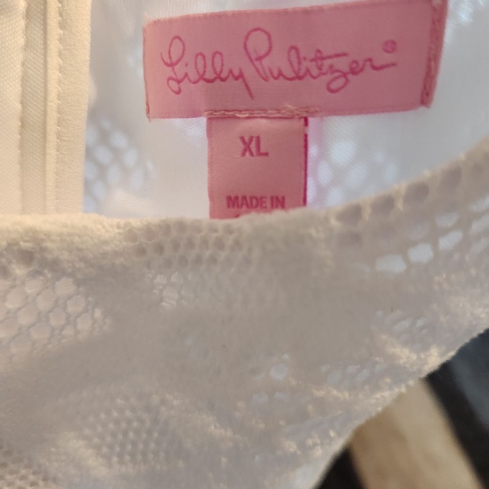 Lilly Pulitzer White Sleeveless Lace A-Line Dress - Picture 8 of 8